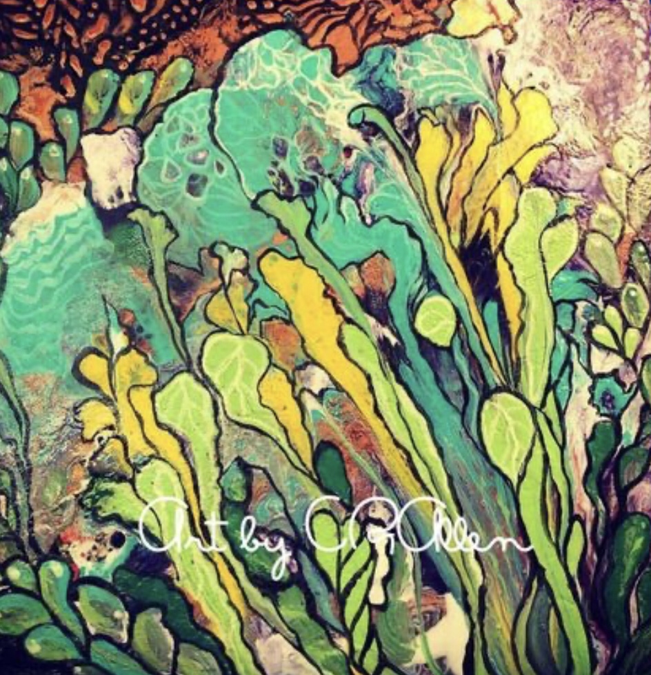 Acrylic Pour Seaweed&nbsp;Creepers